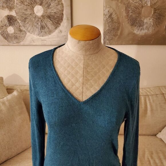 Good Luck Gem Side Wrap Solid Knit Dress sz Small - Picture 3 of 11